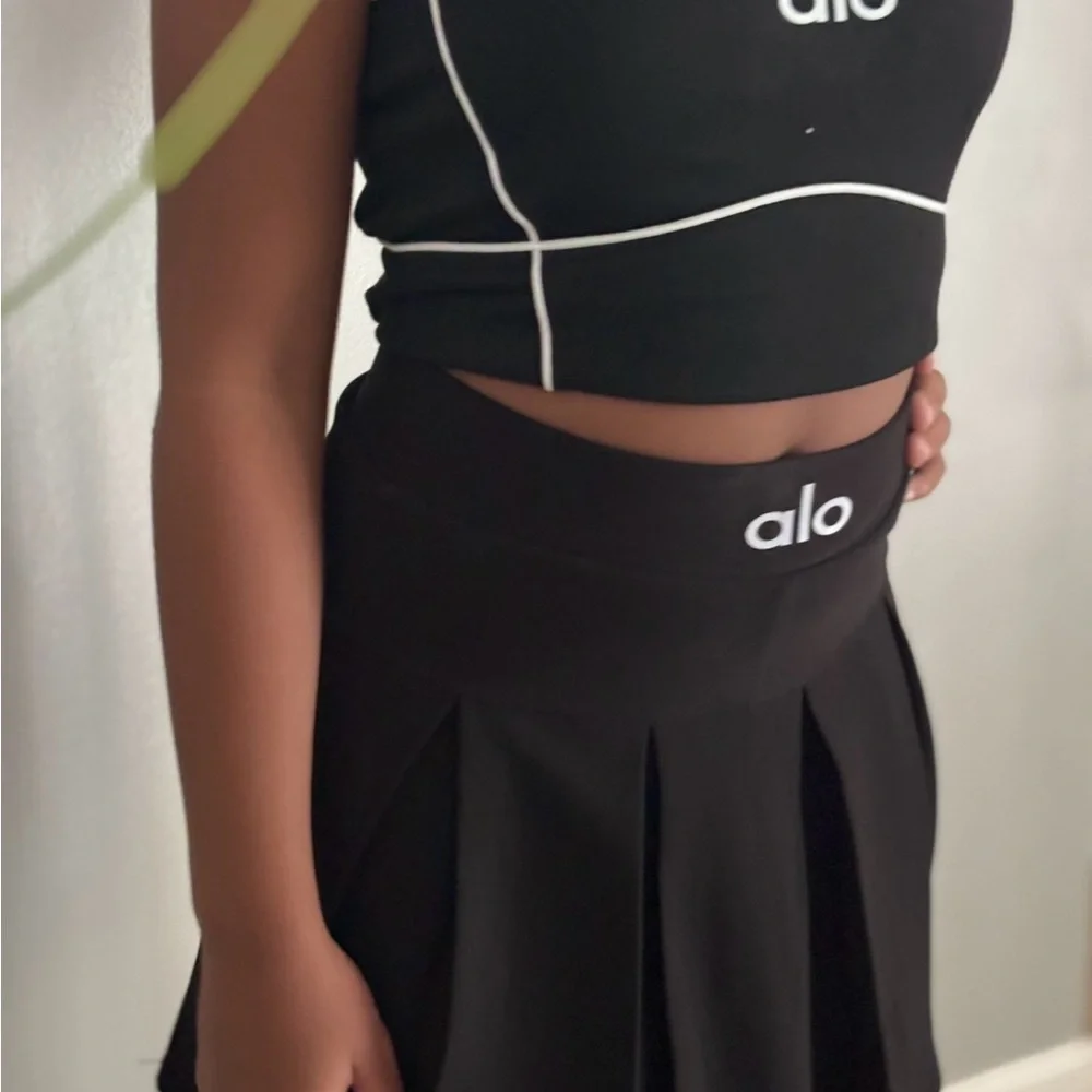 ALO Yoga Black Skirt Set